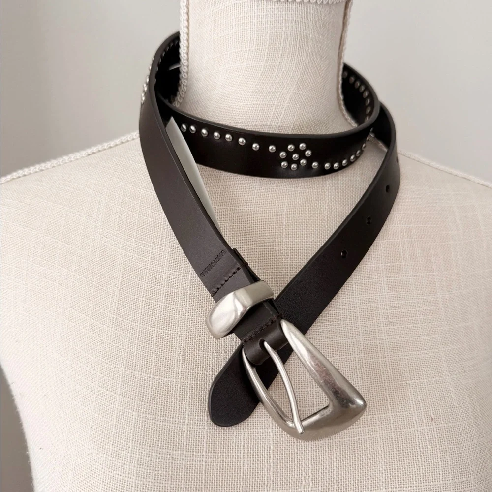 Lucky Brand Brown Leather Studded Western 1